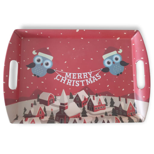 Picture of LARGE CHRISTMAS TRAY OWL